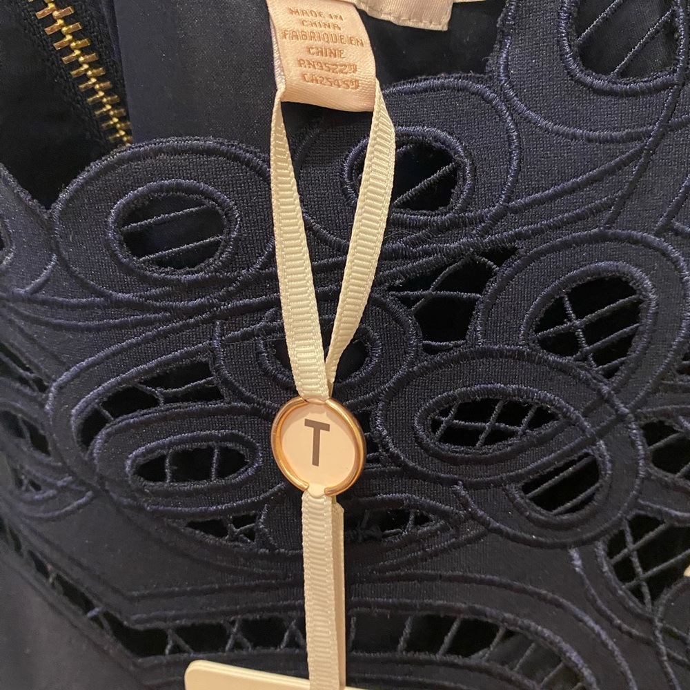 Ted Baker Verita Cut out Navy Dress - Picture 6 of 8